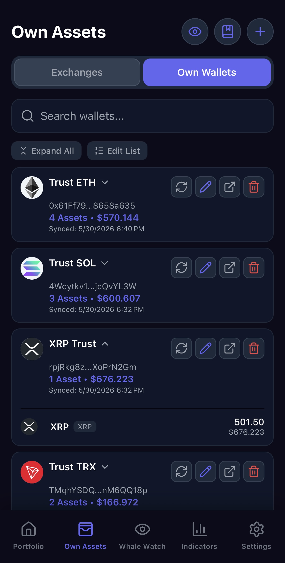 CryptoBaza On-Chain Wallets